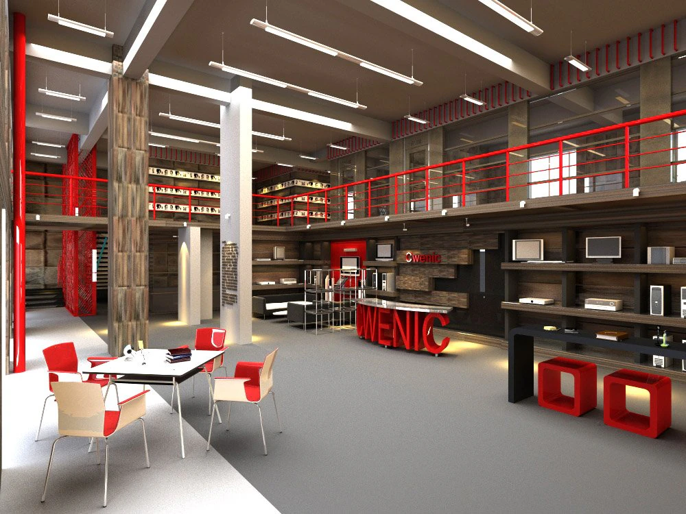 office 032 3D Model .c4d .max .obj .3ds .fbx .stl .blend 