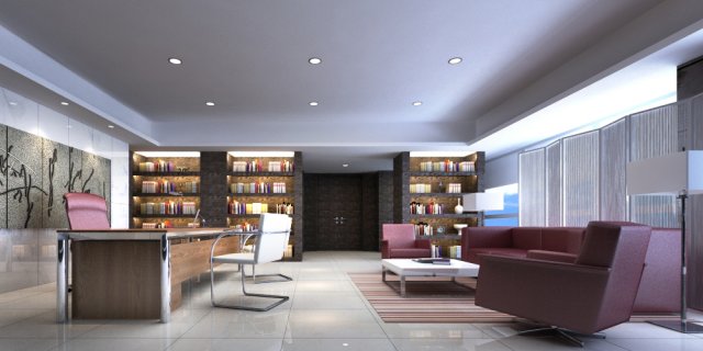 office 039 3D Model .c4d .max .obj .3ds .fbx .stl .blend 