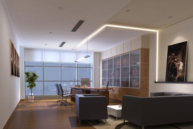 office 037 3D Model .c4d .max .obj .3ds .fbx .stl .blend 
