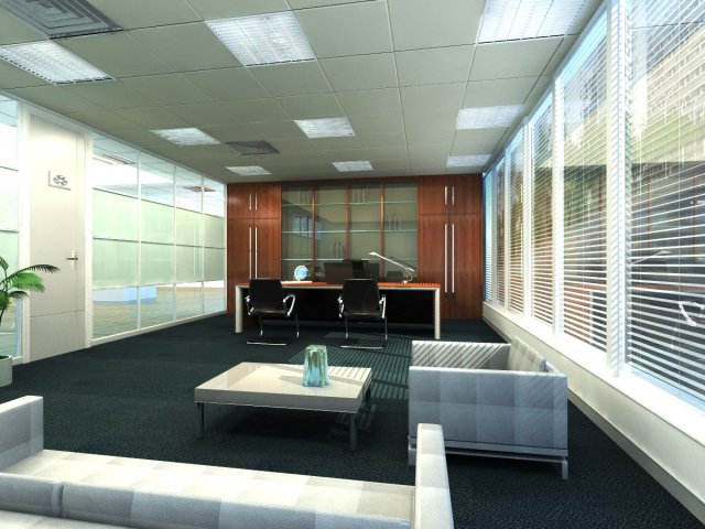 office 030 Model 3D .c4d .max .obj .3ds .fbx .stl .blend 
