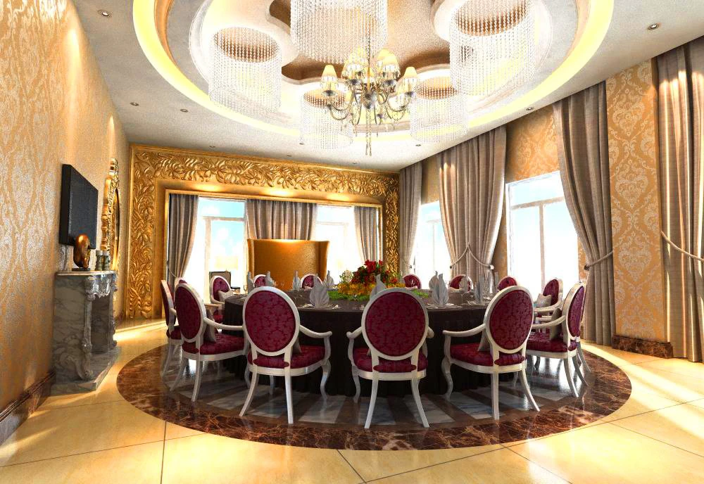 restaurant spaces 002 3D Model .c4d .max .obj .3ds .fbx .stl .blend 