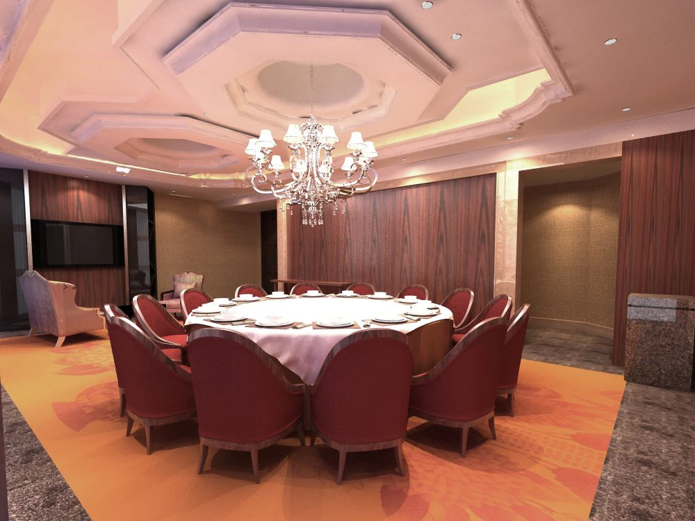 restaurant spaces 008 3D Model .c4d .max .obj .3ds .fbx .stl .blend 