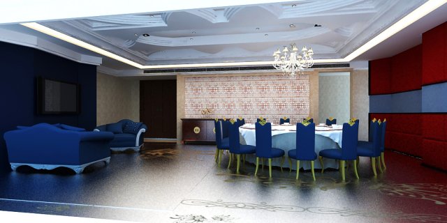 restaurant spaces 009 Model 3D .c4d .max .obj .3ds .fbx .stl .blend 