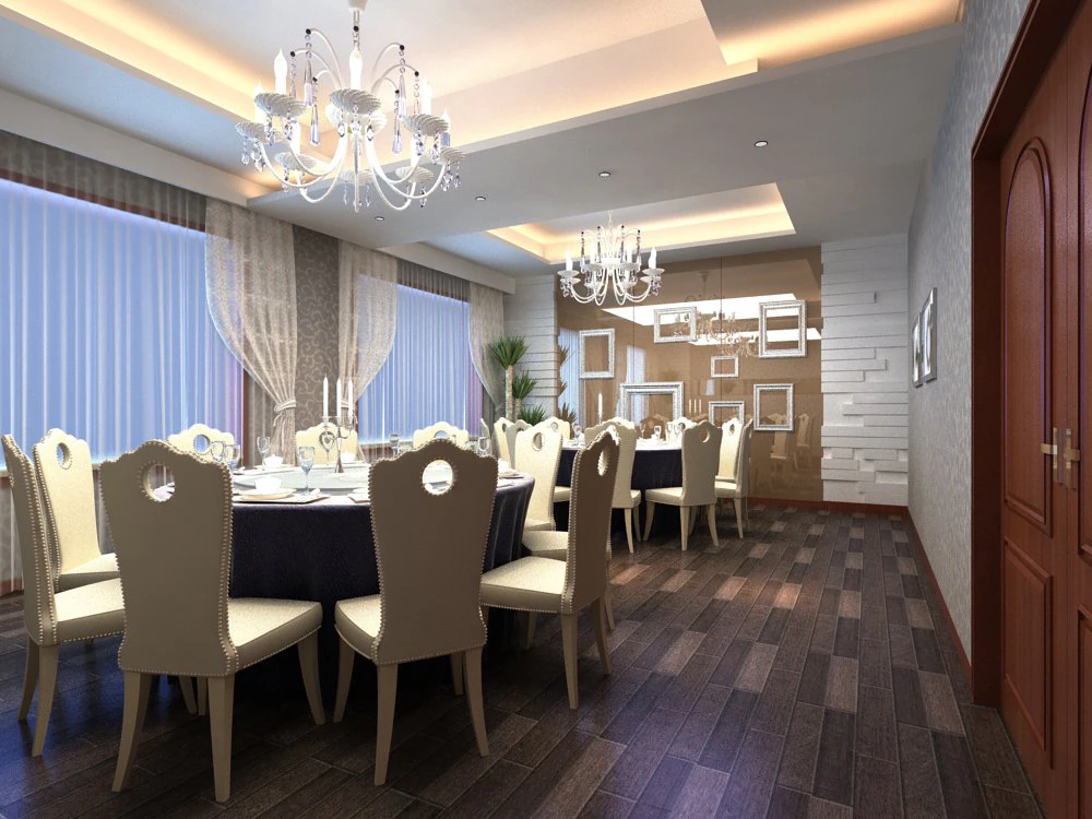 restaurant spaces 010 3D Model .c4d .max .obj .3ds .fbx .stl .blend