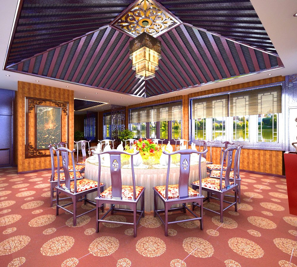 restaurant spaces 022 3D Model .c4d .max .obj .3ds .fbx .stl .blend