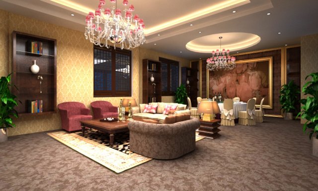 restaurant spaces 024 Modelo 3D .c4d .max .obj .3ds .fbx .stl .blend