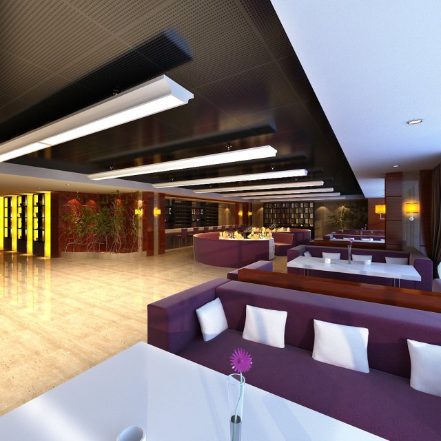 restaurant spaces 020 3D Модель .c4d .max .obj .3ds .fbx .stl .blend