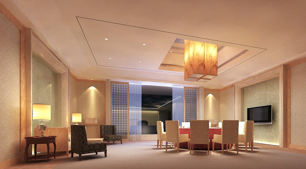 restaurant spaces 037 3D Model .c4d .max .obj .3ds .fbx .stl .blend