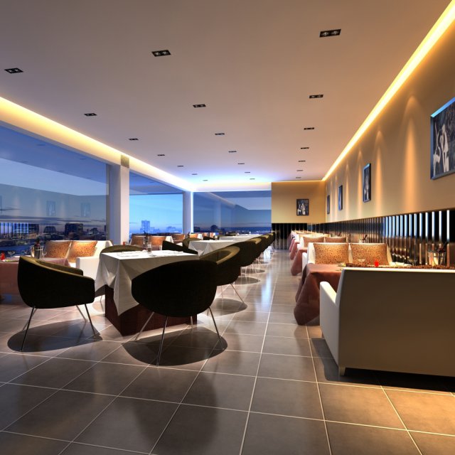 restaurant spaces 054 Modelo 3D .c4d .max .obj .3ds .fbx .stl .blend 