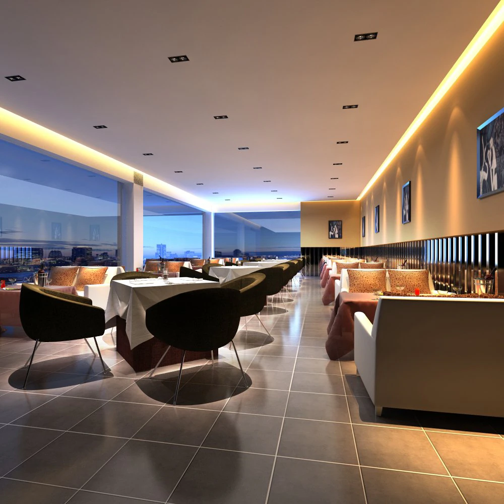 restaurant spaces 054 3D Model .c4d .max .obj .3ds .fbx .stl .blend 