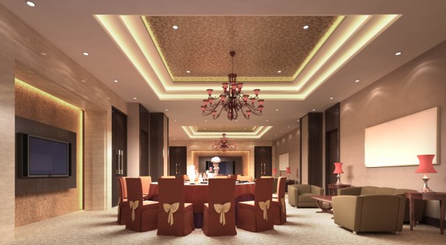 restaurant spaces 039 3D Model .c4d .max .obj .3ds .fbx .stl .blend 