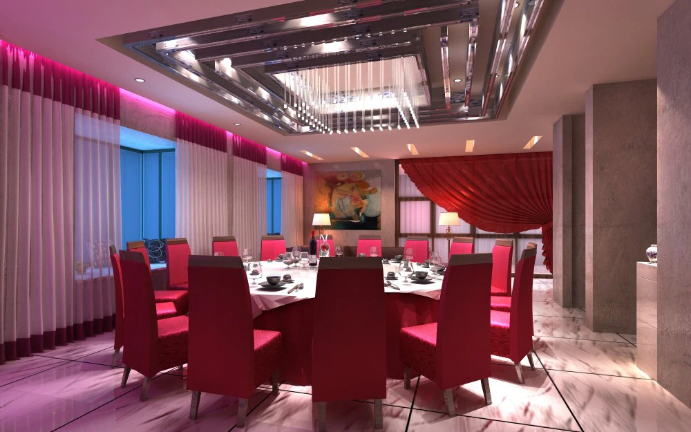 restaurant spaces 041 3D Model .c4d .max .obj .3ds .fbx .stl .blend 