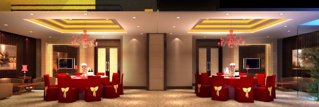 restaurant spaces 058 Model 3D .c4d .max .obj .3ds .fbx .stl .blend 