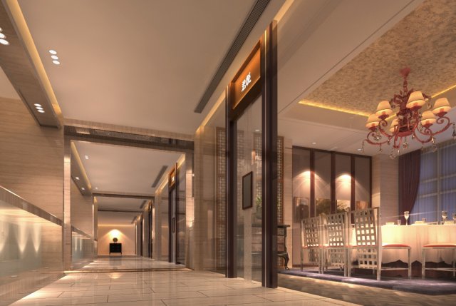 restaurant spaces 051 3D 모델 .c4d .max .obj .3ds .fbx .stl .blend 