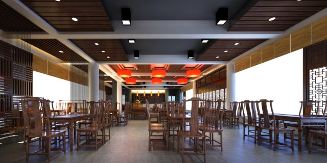 restaurant spaces 059 3D-Modell .c4d .max .obj .3ds .fbx .stl .blend 