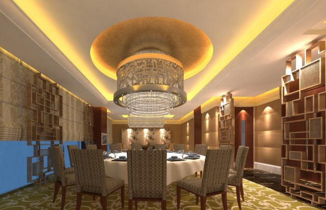 restaurant spaces 031 3D Модель .c4d .max .obj .3ds .fbx .stl .blend 