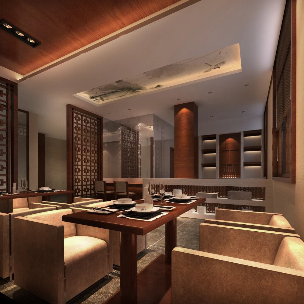 restaurant spaces 033 3D Model .c4d .max .obj .3ds .fbx .stl .blend