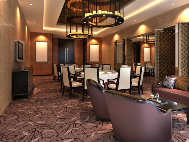 restaurant spaces 052 3Dモデル .c4d .max .obj .3ds .fbx .stl .blend 