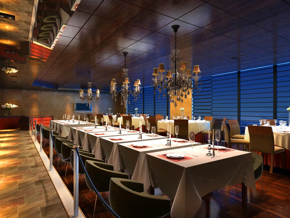 restaurant spaces 060 3D Model .c4d .max .obj .3ds .fbx .stl .blend 
