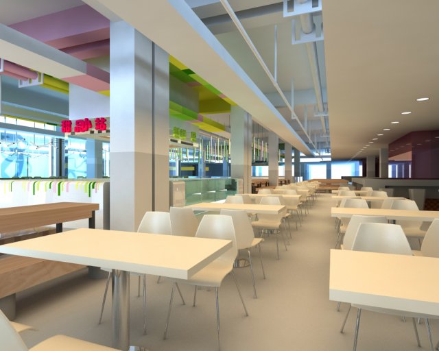 restaurant spaces 026 3D मॉडल .c4d .max .obj .3ds .fbx .stl .blend 