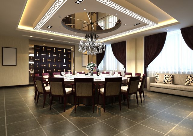 restaurant spaces 053 Modello 3D .c4d .max .obj .3ds .fbx .stl .blend 