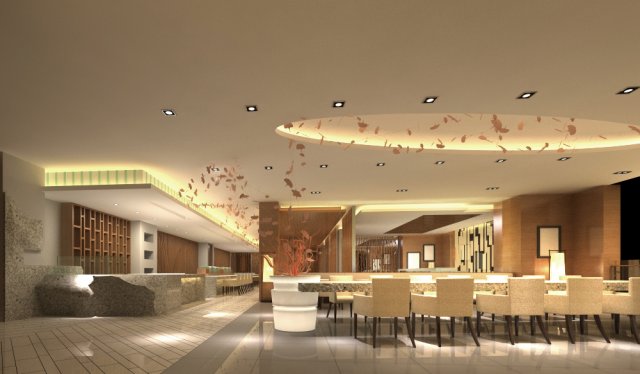 restaurant spaces 046 Model 3D .c4d .max .obj .3ds .fbx .stl .blend 