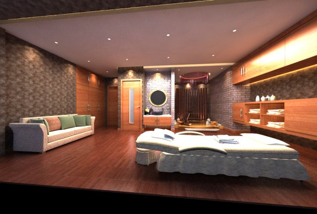 spa room 010 3D 模型 .c4d .max .obj .3ds .fbx .stl .blend 