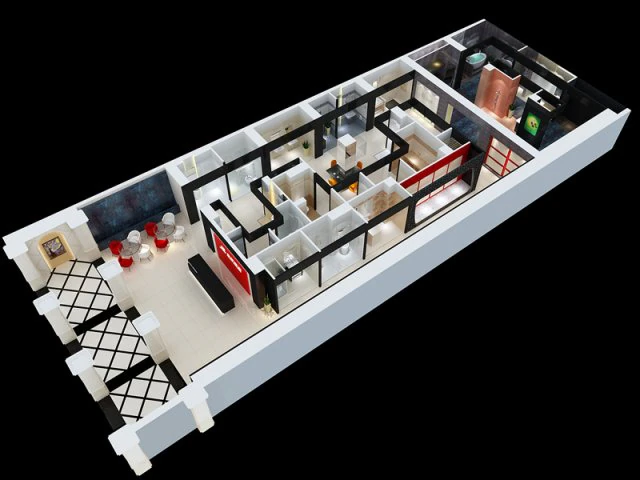 店铺03 3D 模型 .c4d .max .obj .3ds .fbx .stl .blend 