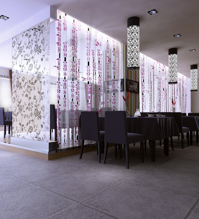 lunchroom 5 3D Model .c4d .max .obj .3ds .fbx .stl .blend 