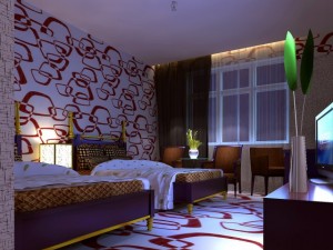 standard hotel room 2 3D Model