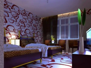 standard hotel room 2 3D Model