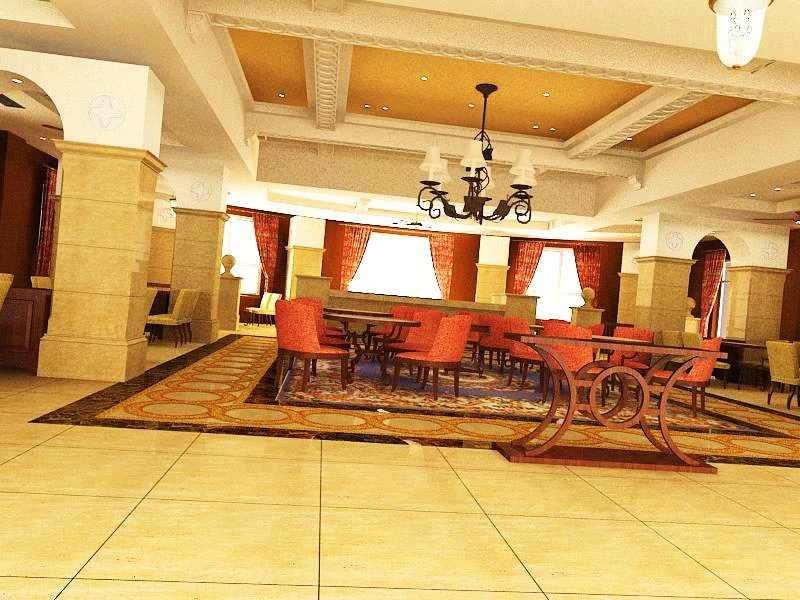restaurant 2 3D Model .c4d .max .obj .3ds .fbx .stl .blend 