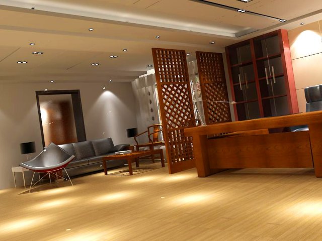 office 8 3D Model .c4d .max .obj .3ds .fbx .stl .blend 
