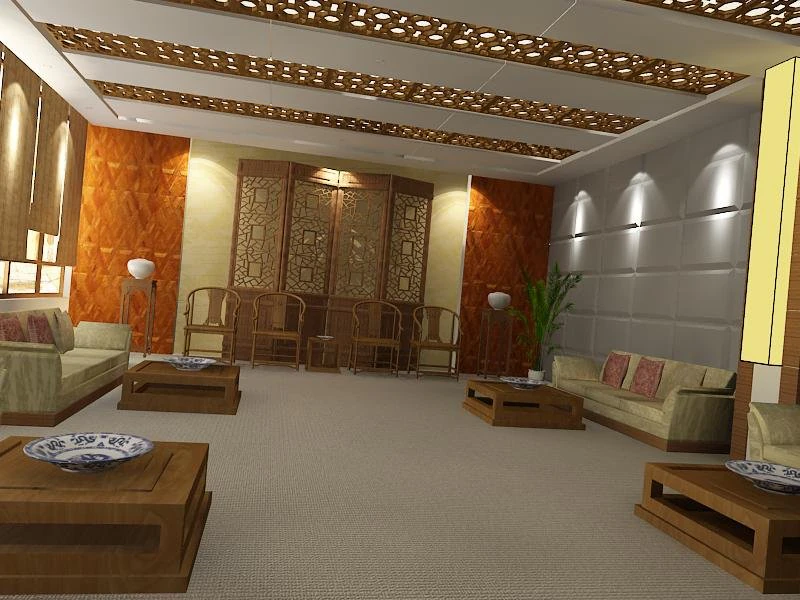 reception room 1 3D Model .c4d .max .obj .3ds .fbx .stl .blend 