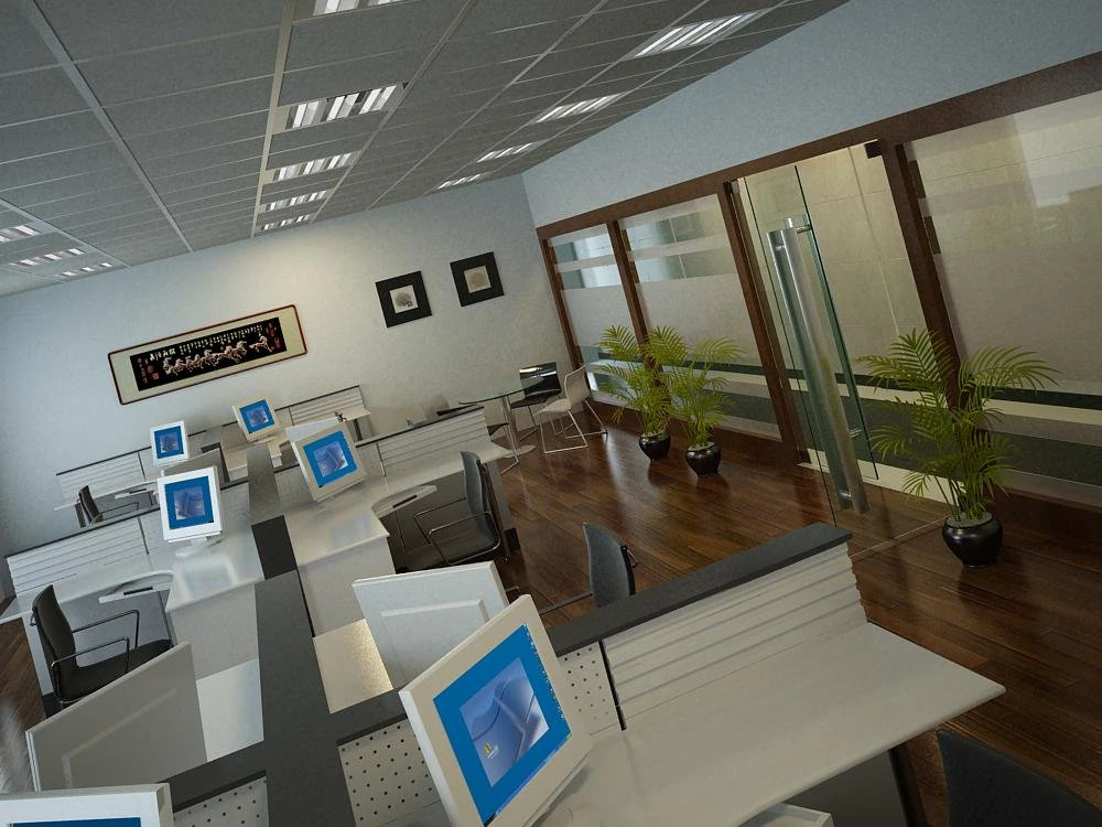 office 7 3D Model .c4d .max .obj .3ds .fbx .stl .blend