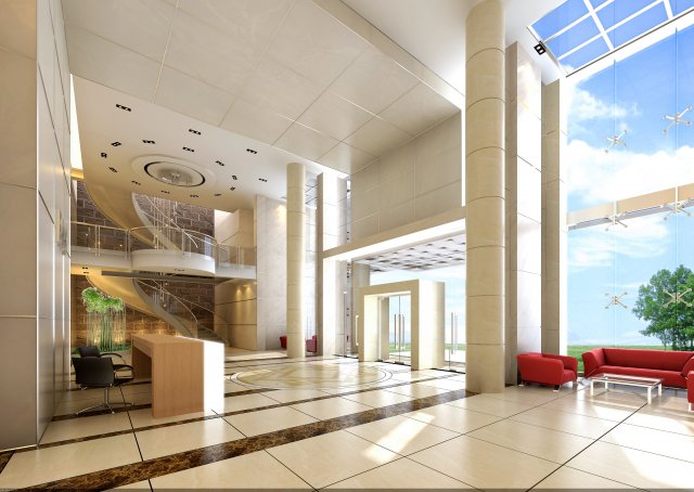 lobby03 Modelo 3D .c4d .max .obj .3ds .fbx .stl .blend 