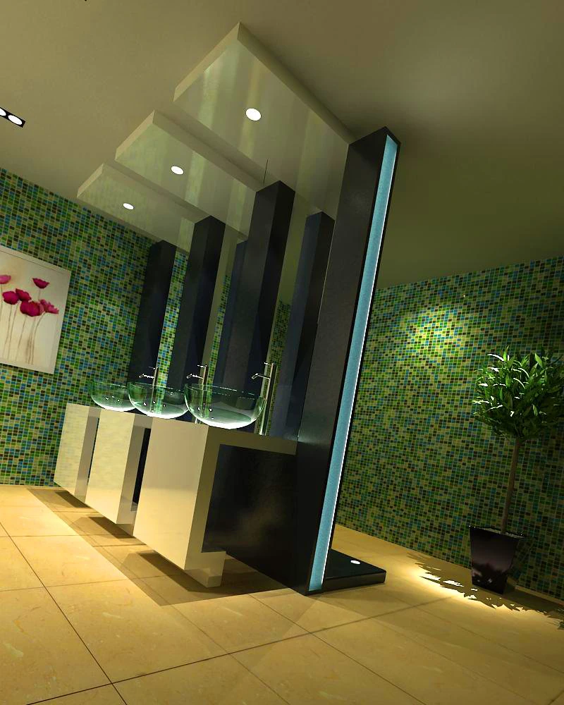 bathroom 2 3D Model .c4d .max .obj .3ds .fbx .stl .blend 