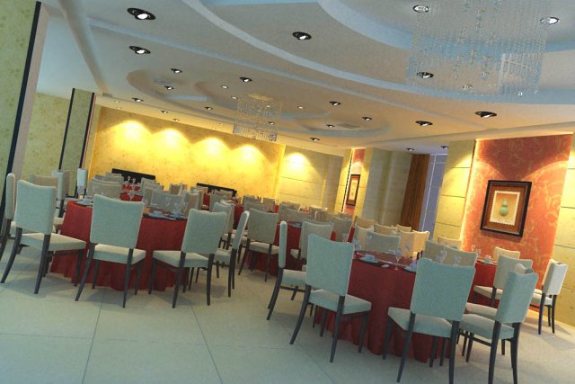 restaurant 6 3D 모델 .c4d .max .obj .3ds .fbx .stl .blend 