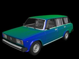 Русские автомобили 5 в 1 ваз 2103 2107 3D Модель