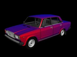 Русские автомобили 5 в 1 ваз 2103 2107 3D Модель