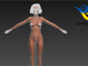 Female character Maria Ukraine 3D Model