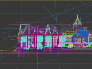 Restaurant and recreation complex with vats for exotic bathing 3D 模型