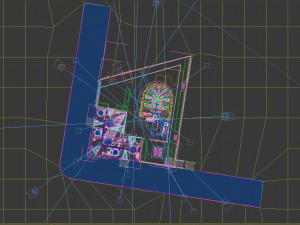 Restaurant and recreation complex with vats for exotic bathing 3D 模型