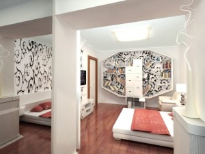 modern bookcase Model 3D