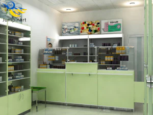 Pharmacy furniture 3D Model