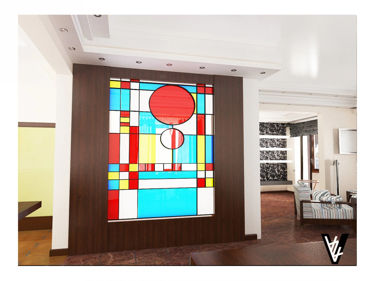 stained glass window 3D Model .c4d .max .obj .3ds .fbx .stl .blend 