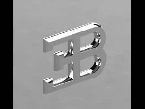 logotipo da bugatti Modelo 3D