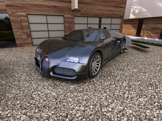 Bugatti Veyron 3D Modell .c4d .max .obj .3ds .fbx .stl .blend 