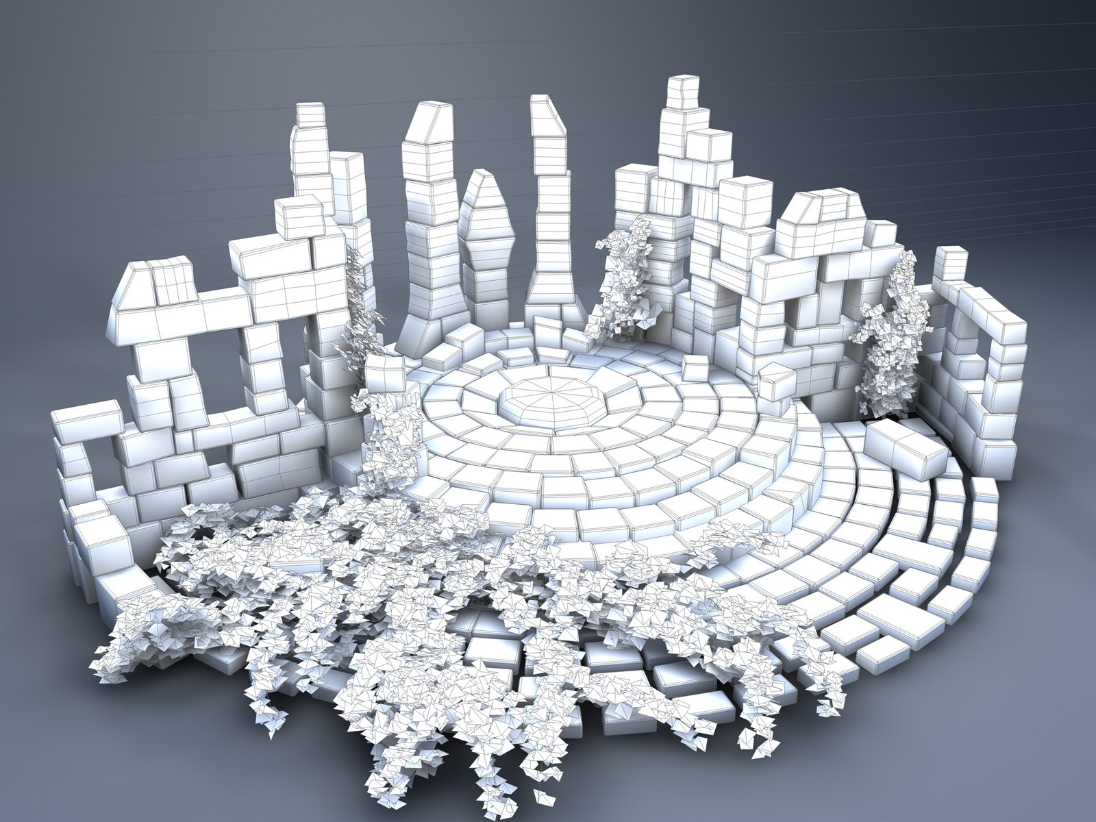 Ancient Stone Temple Ruin 3d Model In Buildings 3dexport