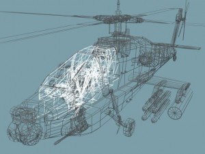 ah64d apache longbow helicopter 3d lowpoly model 3Dモデル